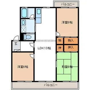 静岡県浜松市中央区佐鳴台1【マンション】の間取り