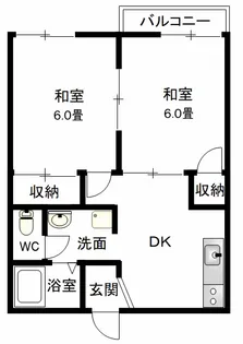 パークハイツ【2階】の間取り