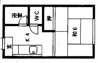 コーポ二丁目B【2階】の間取り