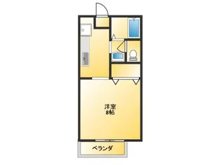 ニューディアコートミワ【2階】の間取り