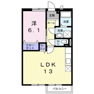オークヒルズ B【2階】の間取り