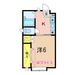 第二太陽コーポ【2階】の間取り