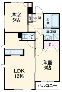 グリーンヒルズカーム【1階】の間取り