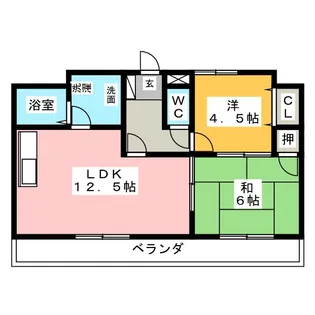 名西ハイツ【4階】の間取り
