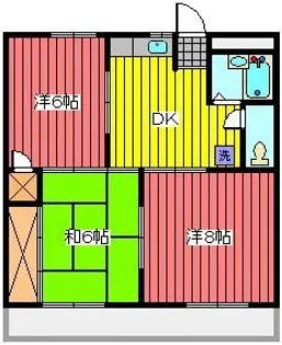 大野ハイツ【2階】の間取り