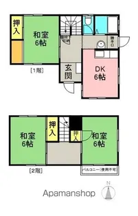 岐阜県岐阜市芥見大般若2【一戸建】の間取り