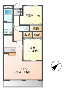 フェリーチェ【4階】の間取り