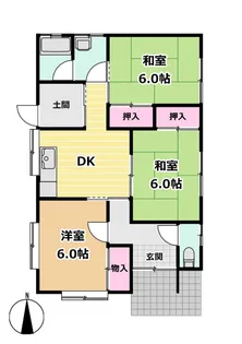 福井県敦賀市野神【一戸建】の間取り