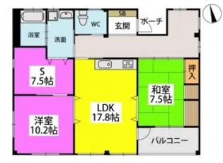 福岡県久留米市津福本町【アパート】の間取り