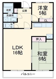 第二大越ビル【6階】の間取り