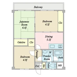 第三グリーンハイム【3階】の間取り