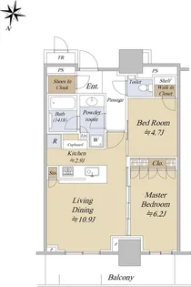 パークタワー西新宿【25階】の間取り