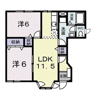 エスポワールD【1階】の間取り