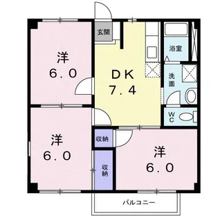 3DKの間取り画像