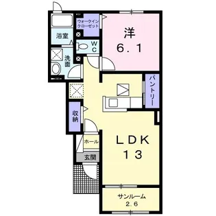 ノ-ル・ボワ II【1階】の間取り