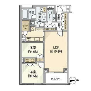 パークコート市ヶ谷ノーブルヒルズ【3階】の間取り