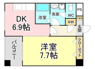 MDIインターフェイス竪町【5階】の間取り
