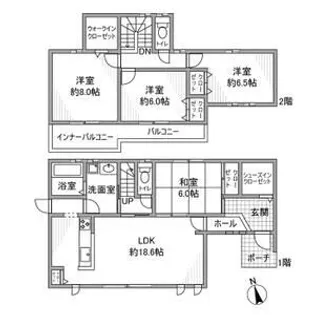 三重県鈴鹿市桜島町1【一戸建】の間取り