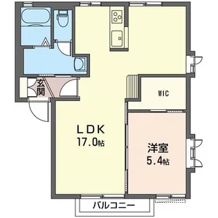 コーポ リリーフA【1階】の間取り