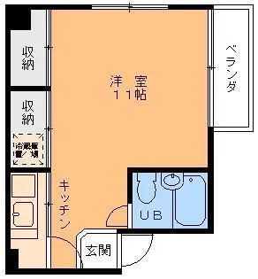 1Rの間取り画像