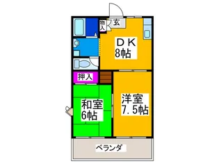 ファミ-ルハイツ北花田【2階】の間取り