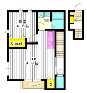 東京都練馬区中村3【アパート】の間取り
