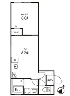 V-style幡ヶ谷【4階】の間取り