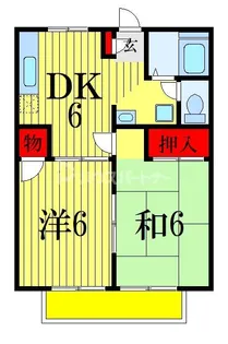 ベルメゾンB棟【1階】の間取り