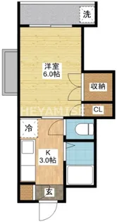 1Kの間取り画像