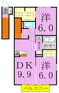 フェリオ II【2階】の間取り