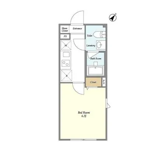 ウェルスクエアイズム文京千石【2階】の間取り