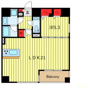 Log文京SENDAGI【11階】の間取り