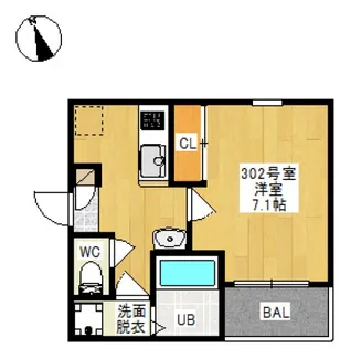 REGALEST 十日市【3階】の間取り