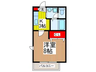 ドミ-ル【2階】の間取り