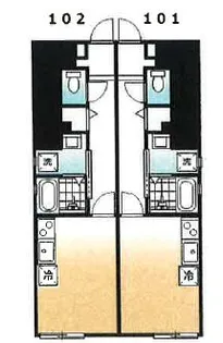 アネックス西新涯【1階】の間取り