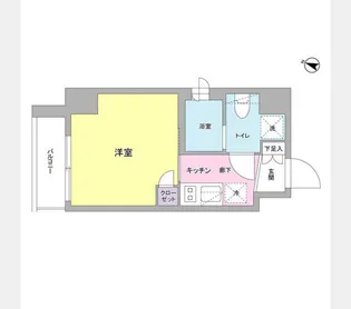 シンシア芝浦lunetta【8階】の間取り