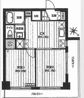 GSハイム長者町幸山【10階】の間取り