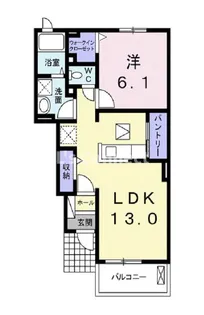 スリーアンジュ【1階】の間取り