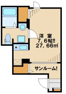 ラフィネII堀之内【1階】の間取り