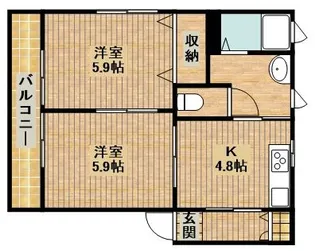 MIYU MAYU B【2階】の間取り