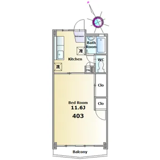 春日ファースト【4階】の間取り