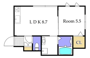 1LDKの間取り画像
