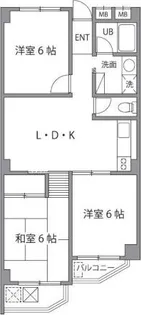 富士深大寺マンション【3階】の間取り