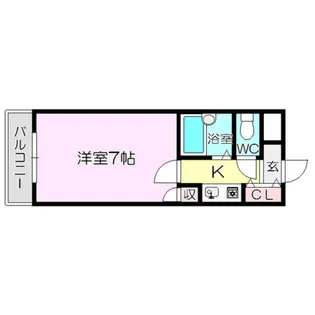 1Kの間取り画像