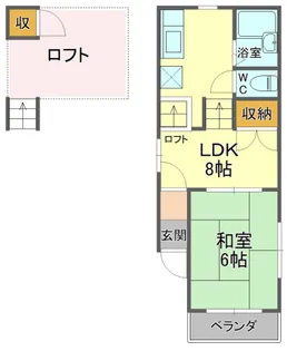 コアパレス岳美【1階】の間取り