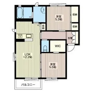 リーリエA【2階】の間取り