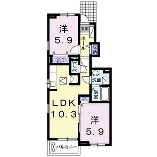シェーネ駅東 B【1階】の間取り