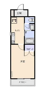 駅前マンション銚子【4階】の間取り