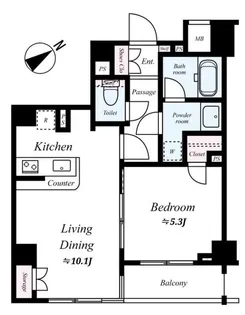 AXAS中野新江古田【5階】の間取り
