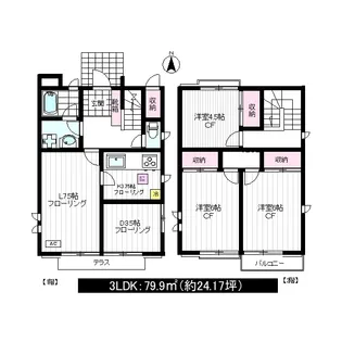 東京都小平市学園西町3【一戸建】の間取り